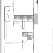 View of architectural plans for this renovated home. angle, architecture, area, design, diagram, drawing, elevation, floor plan, font, house, line, plan, product, product design, schematic, structure, text, white