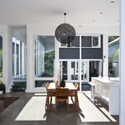 View of this modern home - View of house, interior design, living room, real estate, window, gray, white