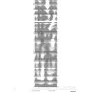 View of architectural drawings of the Aqua Tower line, product design, structure, white