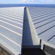 View of the roofing materials supplied by Architectural daylighting, line, outdoor structure, roof, sky, gray