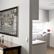 View of laundry area with white cabinetry and countertop, home, interior design, kitchen, room, white