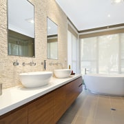 View of this contemporary home by Balmoral Homes architecture, bathroom, home, interior design, property, real estate, room, window, white