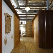 Interior view of office spaces at Light Space ceiling, flooring, interior design, wood, brown