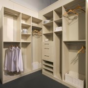 View of the bedroom cabinetry by Yellowfox - closet, furniture, interior design, product design, room, wardrobe, black, gray