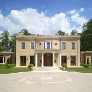 Exterior view of a Regency-styled home. - Exterior building, elevation, estate, facade, historic house, home, house, manor house, mansion, official residence, plantation, property, real estate, residential area, white