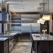 View of a kitchen designed by Drury Design countertop, interior design, kitchen, gray, black