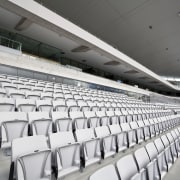 View of Eden Park's new South Stand which arena, auditorium, sport venue, stadium, structure, gray, white