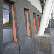 Exterior view of Eden Park which features precast architecture, building, daylighting, facade, glass, house, structure, wall, window, gray