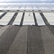 Exterior view of Eden Park which features precast architecture, asphalt, cloud, daylighting, daytime, fixed link, horizon, line, reflection, road surface, sky, structure, sunlight, white, gray