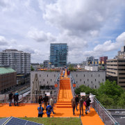 The rooftop strip of orange is a facilitator 