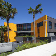 Exterior view of the Poche Centre which was architecture, building, commercial building, condominium, corporate headquarters, elevation, estate, facade, home, house, mixed use, property, real estate, residential area