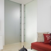 Interior view of an apartment which features a architecture, ceiling, floor, interior design, room, wall, gray