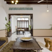 Internal seating area with coffee table - cane interior design, living room, property, real estate, table, gray