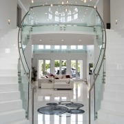 View of a house designed by Architectural Annex ceiling, glass, interior design, product design, gray