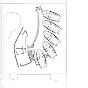 Floorplan of Dalian Preschool, with curvilinear forms and angle, area, artwork, black and white, cartoon, design, diagram, drawing, finger, font, footwear, hand, joint, line, line art, monochrome, paper, pattern, product, product design, shoe, sketch, text, white, white