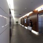 View of lobby space for 175 Liverpool Street ceiling, interior design, gray