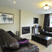 View of a David Reid Homes house with ceiling, home, interior design, living room, property, real estate, room, window, gray, black