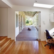 View of a studio in a renovated period architecture, ceiling, daylighting, estate, floor, flooring, hardwood, home, house, interior design, laminate flooring, property, real estate, room, wood, wood flooring, gray