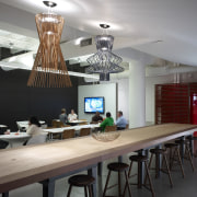 View of seating area at the Sullivan Center ceiling, interior design, table, gray, black