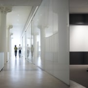 View of a corridor at the Sullivan Center architecture, ceiling, daylighting, floor, flooring, glass, interior design, lobby, tourist attraction, gray