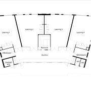 View of Remarkables Primary School in Queenstown. - angle, area, black and white, design, diagram, drawing, floor plan, font, line, pattern, plan, product, product design, structure, text, white