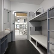 View of the Mt Eden Corrections Facility. - architecture, floor, house, interior design, real estate, room, gray, black
