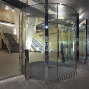View of 420 George Street, featuring frameless vitrines architecture, glass, tourist attraction, gray, black