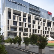 Exterior view of the Britomart precinct. - Exterior apartment, architecture, building, commercial building, condominium, corporate headquarters, facade, headquarters, metropolitan area, mixed use, neighbourhood, property, real estate, residential area, white