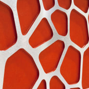 View of surfaces by Yellow Fox. - View line, material, orange, pattern, red, red