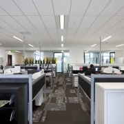 View of the Britomart East development. - View interior design, office, gray