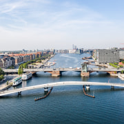 The primary steelwork is painted in a uniform white