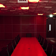 View of lightng options by Network Lighting in architecture, auditorium, ceiling, conference hall, interior design, light, lighting, red, table, red