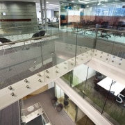 View of the Westpac head office at the architecture, glass, gray, white