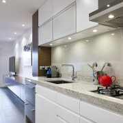 Natural organic colour palette with repeated red tones. countertop, interior design, kitchen, real estate, gray