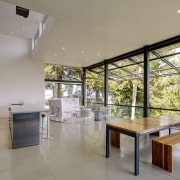 View of dining area. - View of dining architecture, ceiling, condominium, daylighting, estate, floor, house, interior design, property, real estate, window, gray