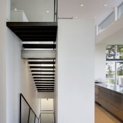 View of stairway. - View of stairway. - architecture, house, interior design, stairs, gray