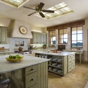 View of kitchen. Architect Neil Peoples AIA. Tuscan ceiling, countertop, cuisine classique, estate, interior design, kitchen, property, real estate, gray, brown