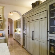 Architect Neil Peoples AIA. Tuscan inspired kitchen. Traditional cabinetry, interior design, kitchen, real estate, room, gray, brown