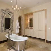 This master suite was designed by Martin Horner bathroom, ceiling, estate, floor, flooring, home, interior design, real estate, room, brown, gray