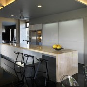 This house was designed by Dr Tan Loke architecture, countertop, house, interior design, kitchen, real estate, gray, black