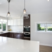 Designer Scarlet Architects. Traditional. Solid oak frame doors countertop, cuisine classique, home, interior design, kitchen, real estate, room, gray