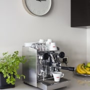 Nero Italia Coffee Maker - Nero Italia Coffee furniture, interior design, product design, small appliance, table, gray