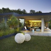 The Bali holiday homes was designed by Alessandro architecture, backyard, cottage, estate, grass, home, house, landscape, property, real estate, villa, yard, brown