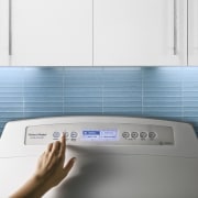 Fisher &amp; Paykel updated range. Peter Russel, F&amp;P home appliance, major appliance, product, product design, white, teal