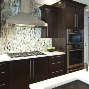 Modern - classic feel. Cabinetry and storage. Hand-crafted. cabinetry, countertop, cuisine classique, home appliance, interior design, kitchen, kitchen appliance, room, black, white