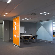 The Vogel building in Wellington's parliamentary district, refurbished ceiling, interior design, office, gray