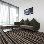 Interior of the Novotel Auckland Airport. Carpets supplied architecture, daylighting, floor, flooring, interior design, real estate, room, white