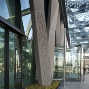 Rider Levett Bucknall Wellington worked with Mainzeal for architecture, building, condominium, facade, glass, structure, gray, black