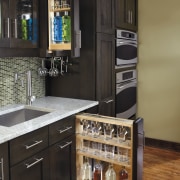 Rev-a-shelf storage system. Storage options. - Rev-a-shelf storage cabinetry, countertop, home appliance, kitchen, refrigerator, black, brown