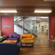 View of the interior of the Nautral History architecture, ceiling, interior design, living room, loft, real estate, brown, red